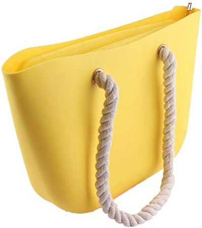 Wanforjewellery Ladies Beach Bag, Travel Tote Bag with Zip Top Durable Silicone Waterproof Handbag