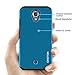BLU R1 HD Case, OMOTON High Impact Resistant Fully Protective Dual Layer Case with [Soft TPU Interior] [Durable PC Exterior] [Fashion Design], Sea Blue