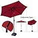 COBANA 7.5ft Patio Umbrella Outdoor Table Market Umbrella with Push Button Tilt/Crank, 6 Ribs, Red