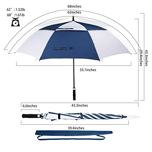 ZOMAKE Golf Umbrella 68 Inch, Large Windproof Umbrellas Automatic Open
