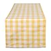 DII Checkered Tabletop Collection 100% Cotton, Machine Washable, Table Runner, 14x72, Yellow
