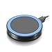 Qi Wireless Charger, GMYLE Mini Qi Charging Pad for Samsung Galaxy S7 / S6 / Edge / Plus, Note 5, Nexus and all Qi-Enabled Devices - Black / Blue
