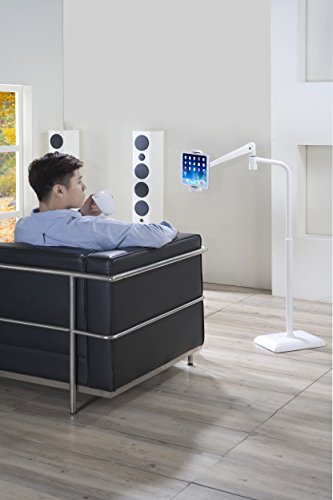 ide Height Adjustable 360 Degree Rotating Floor Stand for Tablets (ICFTS01W)