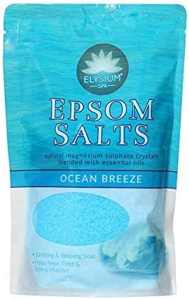 Elysium Spa Ocean Breeze Epsom Salts, Blue, Green, 450 g (Pack of 1)