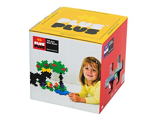 PLUS PLUS Midi Size Basic Color Assortment, 100-Piece