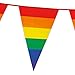 Gay Pride Flag Rainbow Colored String Pennant Flags LGBT Banner 33ft Party Decoration (M1006)