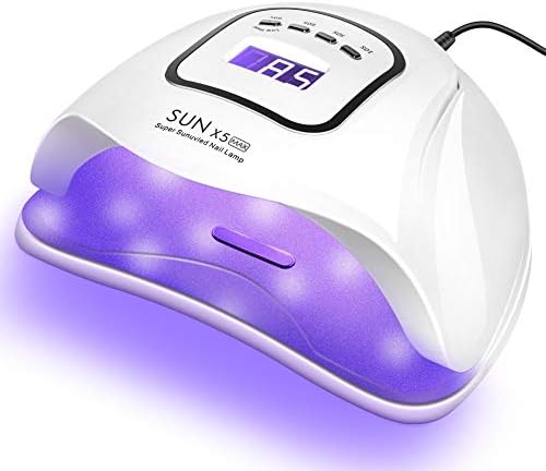 UV LED Nail Dryer, Gel Nail Light, 80 W, 2 times more efficient, Manicure Dryer, Infrared Detection, UV Resin Light, 4 Timer Settings, For Hardening, Light, For Hands and Feet, Japanese Instruction Manual Included (English Language Not Guaranteed)