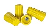 500 PCS Yellow Wire Connector, P4 Type Easy Twist-On Ribbed Cap - UL and CSA Listed