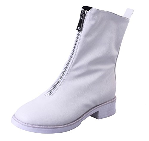 T&Grade Women Cool Chunky Heel Waterproof Winter Zipper Platform Ankle Skidproof Snow Boots Warm Shoes(8 B(M) US, White) T&Grade Women Cool Chunky Heel Waterproof Winter Zipper Platform Ankle Skidproof Snow Boots Warm Shoes(8 B(M) US, White)