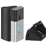 Adjustable (30 to 55 Degree) Angle Mount for Ring Video Doorbell 2 / Ring Wi-Fi Enabled Video Doorbell, Gooyo Angle Adjustment Adapter Corner Kit Mounting Plate Bracket Wedge Kit-Black
