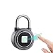 Fingerprint Padlock, Bluetooth Connection Metal Waterproof, Suitable for House Door, Suitcase, Backpack, Gym, Bike, Office (Grey)