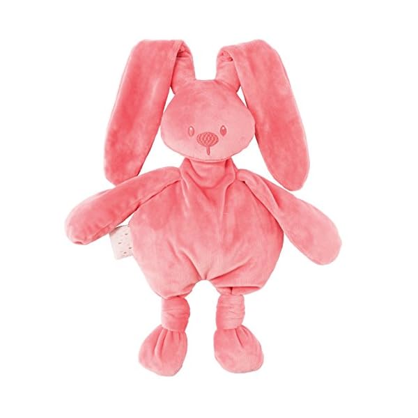 Nattou Kuscheltier Hase Lapidou, Wegbegleiter ab der Geburt, 36 cm, Koralle