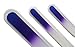 Genuine Czech, Etched, Crystal Glass, Classy Blue/purple,Manicure/pedicure Files-set of 3