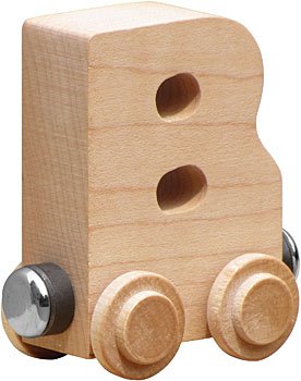 NameTrain Clear Finish Letter Car B - Made in USA