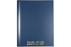 Nicky's Folders® English Communicator, Parent-Teacher Folder, Patented Tear-Resistant, Flexible Plastic, 2 Inside Pockets, 2 Exterior Sleeves, Letter Size Paper, Single Color (24 Pack) (Metallic Blue)