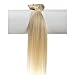 Emosa Luxury Clip in Human Hair Extensions Platinum Blonde 15inch-22inch