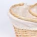Wicker Basket Gift Baskets Empty Oval Willow Woven Picnic Basket Easter Candy Basket Storage Basket Wine Basket with Handle Egg Gathering Wedding Basket (Natural)