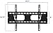 Mount-It Low-Profile Tilting TV Wall Mount Bracket for 32-60 inch LCD, LED, OLED, 4K or Plasma Flat Screen TVs - 175 lbs Capacity, 1.5 Inch Profile, Max VESA 600x400 (MI-318B), Black, 60