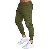 BUXKR Men's Slim Joggers Workout Pants for Gym Running and Bodybuilding Athletic Bottom Sweatpants with Deep Pockets