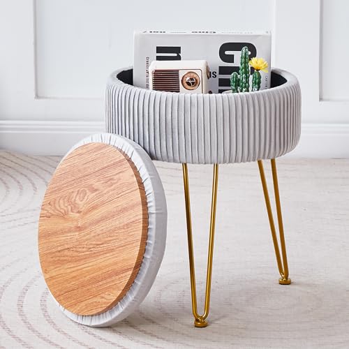 Cpintltr Velvet Foot Rest Stool Multipurpose