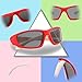 RIVBOS Rubber Kids Polarized Sunglasses With Strap Glasses for Boys Girls Baby and Children Age 3-10 RBK003 （Red）