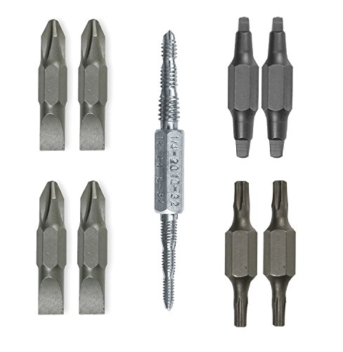 Click Here to See More Images Klein Tools 32482+32483+ 32484+ 32485+ 32518 Mixed Set PH, SL, Torx, Sq, Tap 9PC 1/4Dr