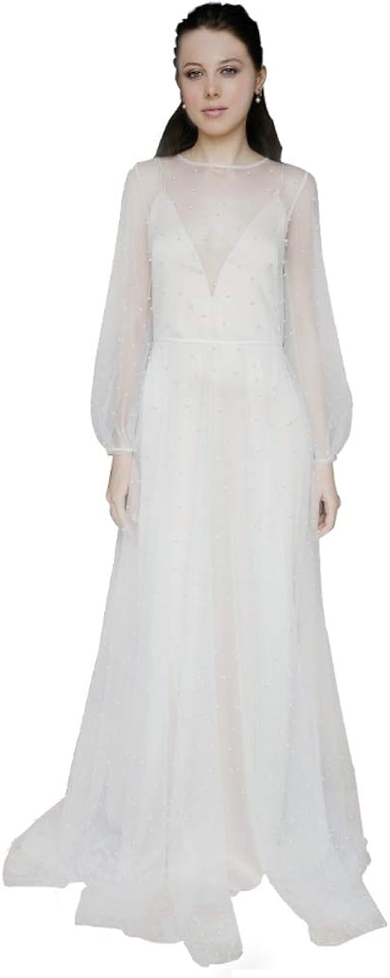 Amazon Fanwei シンプル 着痩せ ロングドレス ワンピース ウェディングドレス ステージドレス イブニングドレス パーディ演奏会 二次会 海外挙式 前撮り 后撮り ウェディング 結婚式 発表会 旅行撮影ドレス パーティードレス 通販