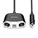 BESTEK 150W 2-Socket Cigarette Lighter Power Adapter DC Outlet Splitter 3.1A Dual USB Car Charger for iPhone X/8/7/6s/6 Plus, iPad, Samsung Galaxy S9/S9 Plus and More