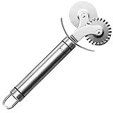 X-Chef Pastry and Ravioli Wheel Dual Headed Pasta Slicer Crimper for Kitchen Restaurant