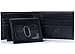 Alpine Swiss Mens Leather Wallet 2-In-1 Bifold Flip up Removable Card Case Black