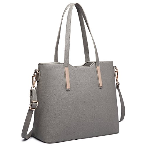 Miss-Lulu-PU-Lederhandtasche-Frauen-Schulter-Beuteltote-Schultaschen-Hobo-Set