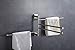 XVL SUS 304 Stainless Steel Swing Out Towel Bar 4-Bar Folding Arm Swivel Hanger Bathroom Storage Organizer Wall Mount Brushed G212