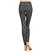 SOUTEAM Yoga Pants,Women's Power Flex Workout Yoga Capris Pants Leggings(Large, 001_Snow_Grey)