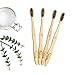 MAXCARE.MC - Bamboo Toothbrushes Charcoal Activated Organic Wooden- Set of 4 – Natural, Eco-Friendly, Biodegradable, Gentle on Teeth & Gums, Safe Teeth Whitening, BPA Free, Medium Soft Bristles