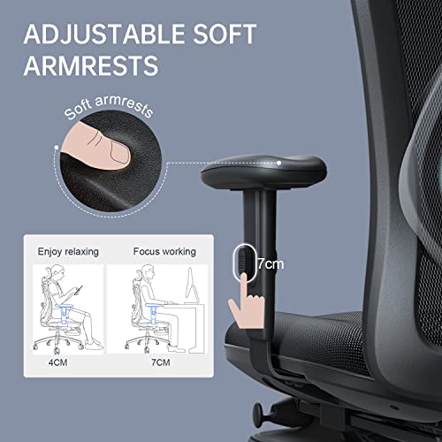 XUER Ergonomic Office Chair Home Office Desk Chair with Footrest