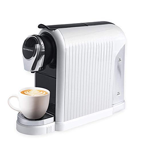 MiXPRESSO Elite Coffee Maker Espresso Machine | For Nespresso Compatible Capsules | 19 Bar High-Performance Italian Pump l Automatic Energy-Saving function | White | For Mixpresso Capsules