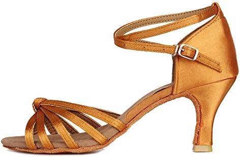 HROYLWomen's Standard Latin/Modern/Samba/Chacha Dance Shoes Satin Ballroom 217