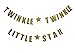 Mybbshower Gold Glittery Twinkle Twinkle Little Star Garland Birthday Party Decoration