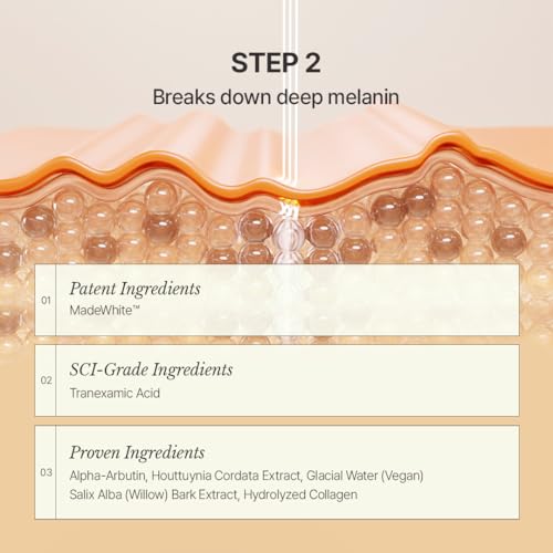 [CHALLANS de PARIS] Ampoule de Albarosa Dark Spot Care Serum – Sun Damage Repair, Brightening & Hydration, Face Ampoule for Even Skin Tone, Lightweight Korean Skincare, 1.23 fl oz