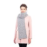 100% Super Soft Merino Cable Knit Long Thick Cold Winter Aran Scarf