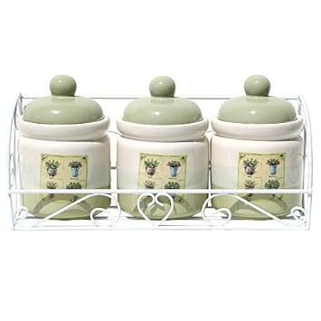 GEWÜRZREGAL KRÄUTER INKL 3 GEWÜRZDOSEN VORRATSDOSE: Amazon.de: Küche