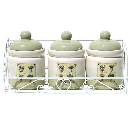 GEWÜRZREGAL KRÄUTER INKL 3 GEWÜRZDOSEN VORRATSDOSE: Amazon.de: Küche