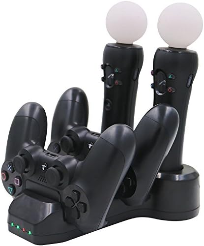LoveBlue for PS VR Controller Charging Station/Charging Dock for PS Move Motion Controller (Black 1)
