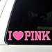 I Love Pink Cute car Decal Sticker Love