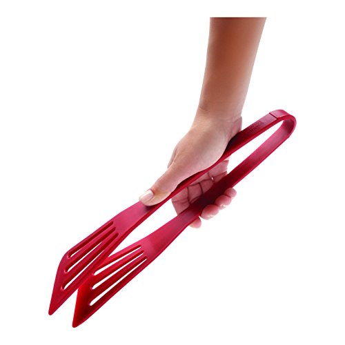 Kuhn Rikon Silicone Turner Tongs, Red,