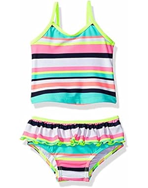 Baby Girls' Infant Tankini Swimsuit Set, Stripe, 6/9M