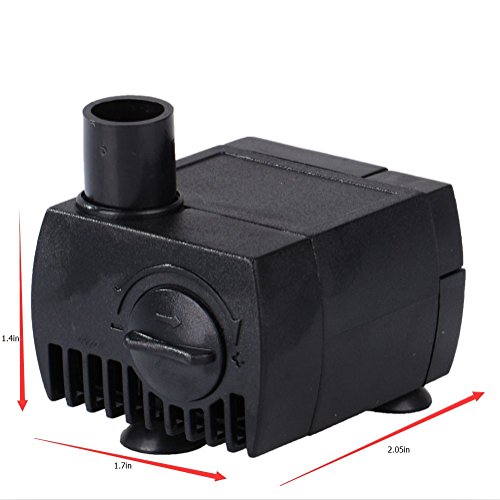 Maxzone 80 GPH (300L/H, 4W) Submersible Water Pump- Ultra Quiet For Pond, Aquarium, Fish Tank Fountain, Powerful Water Pump with 6ft (1.8m) Power Cord - Thumbnail 7