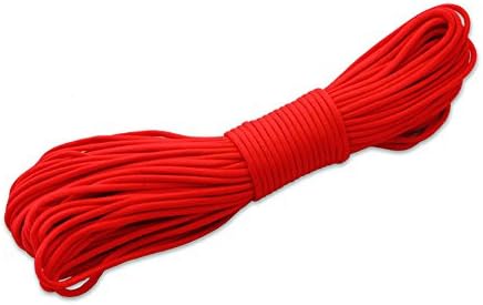 NATURE WORSHIP 100 FT Paracord 550 Paracord Parachute Cord Lanyard Rope Military Spec for outdoor camping lightweight Multi-purpose 550 Paracord 8 colors-red