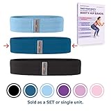 sport2people Booty Bands Free 4-Week Workout Program - Durable Hip Circle Band - Heavy Resistance Squat Bands Leg, Glute, Strength Training, Crossfit, Home Gym, Fitness (Dark Blue M)