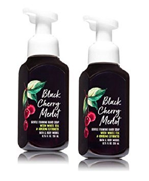 Bath and Body Works Gentle Foaming Hand Soap, Black Cherry Merlot 8.75 Ounce (2-Pack) with White Tea and Ginseng Extracts